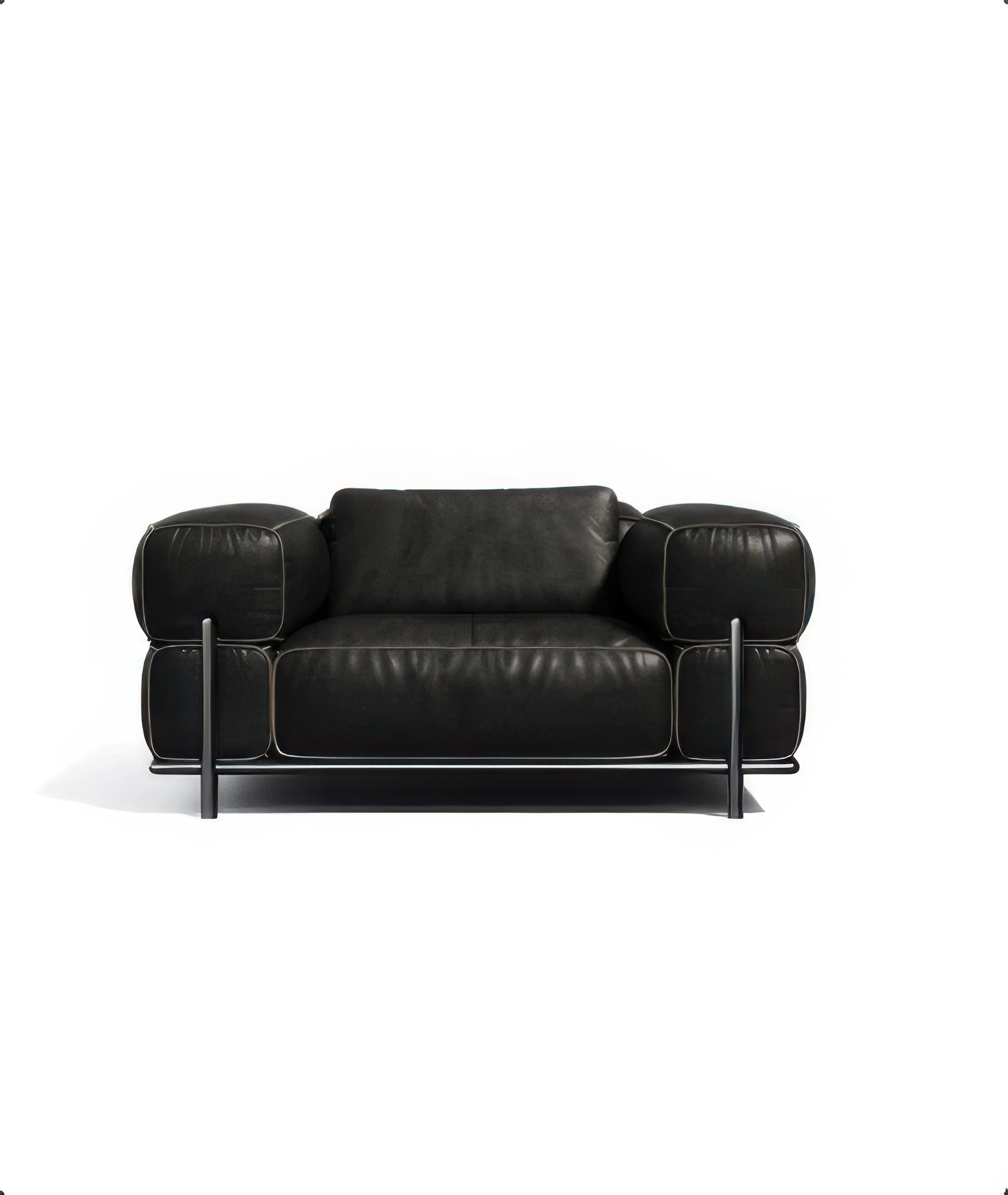 gray leather sofa