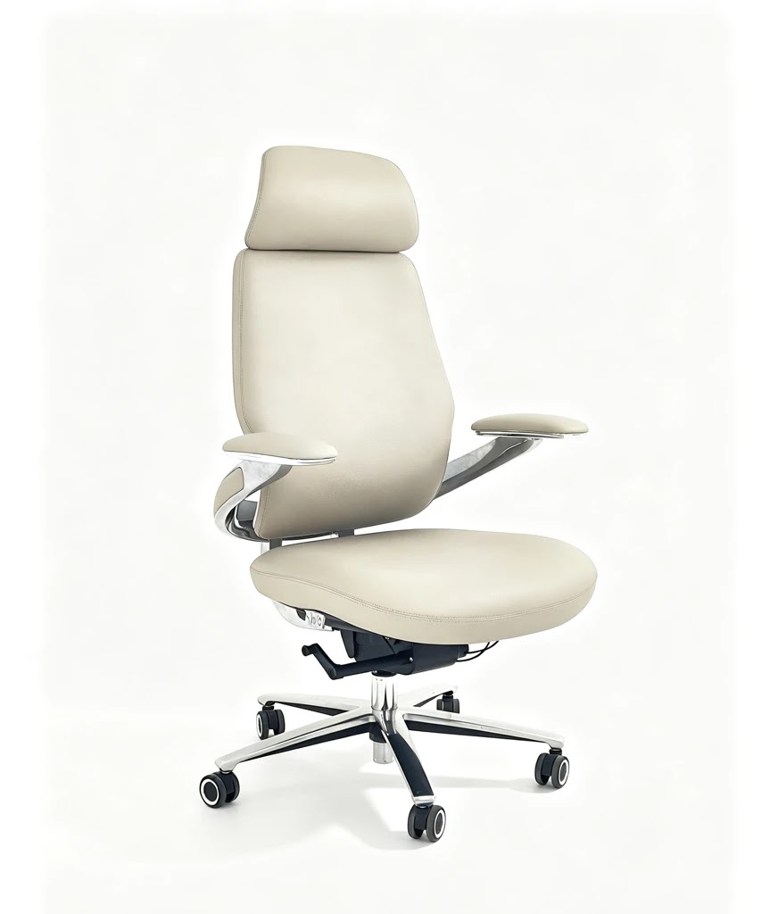 blue leather executive chair