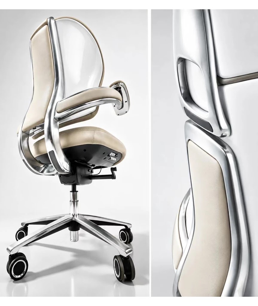executive chair self-adaptive lumbar backrest